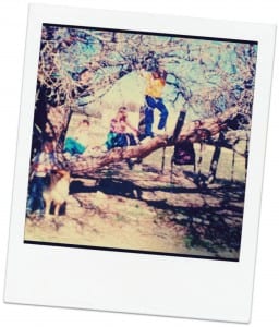 Me with my siblings at the corral by our home in Arizona as a kid.