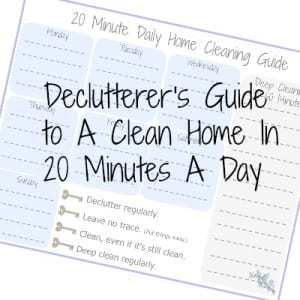 Clean home 20 minutes per day
