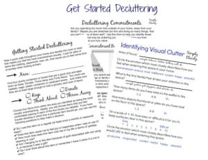 decluttering