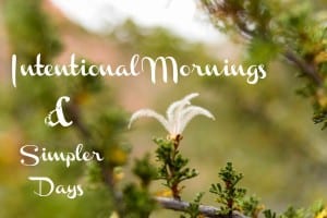 intentional mornings simpler days