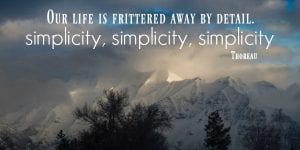 daily simplicity quote thoreau