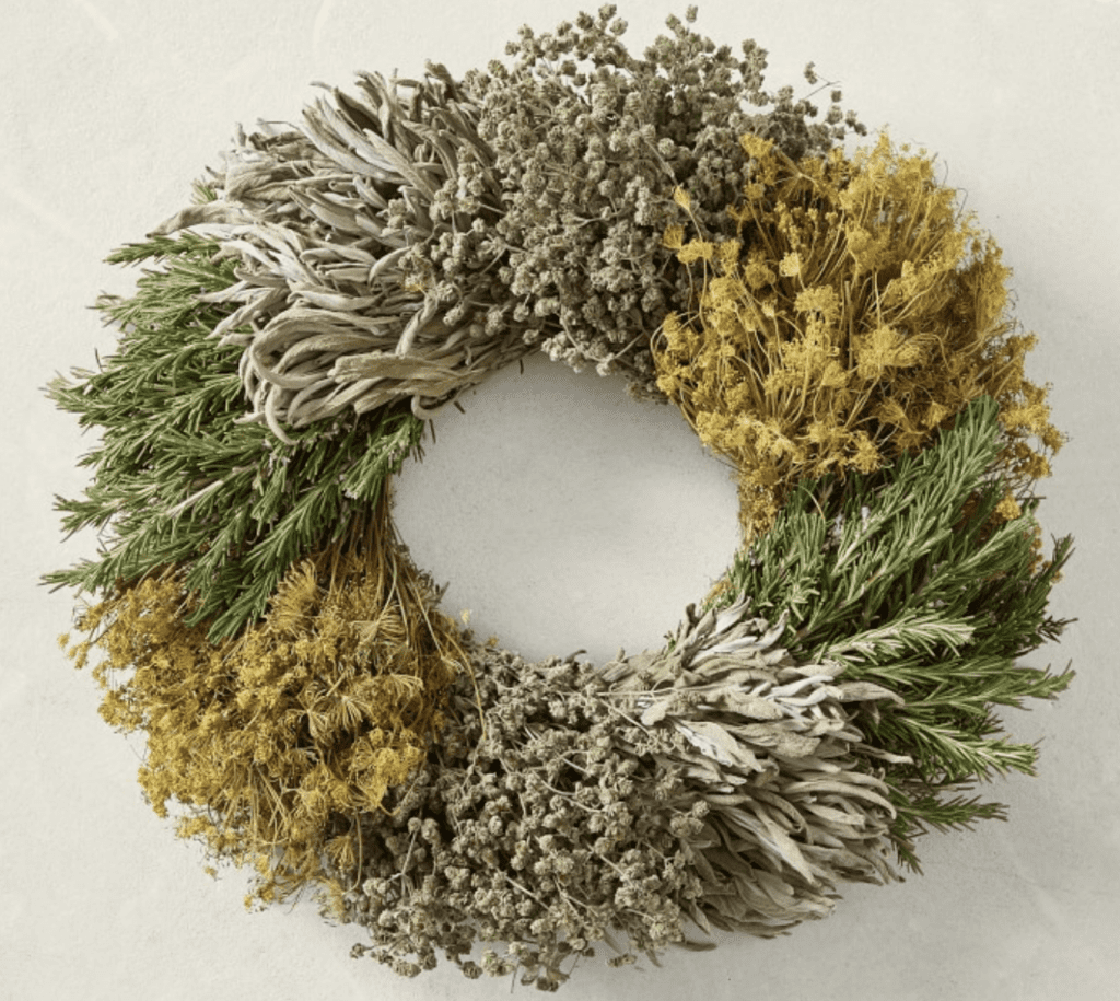 cooking herb wreath William Sonoma